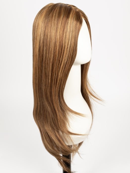 6F27 CARAMEL RIBBON | Dark Brown with Light Red-Gold Blonde Highlights and Tips