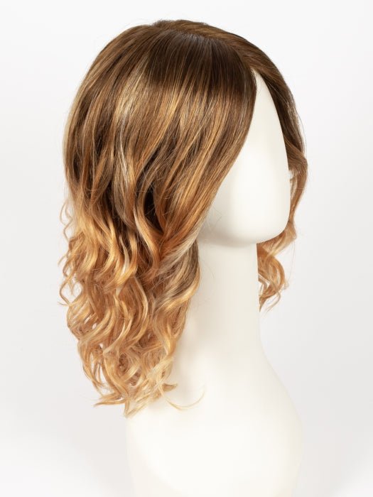 GOLDEN-GINGER | Golden Brown Roots that melt into a Soft Ginger Base with Fine Light Blonde Highlights 