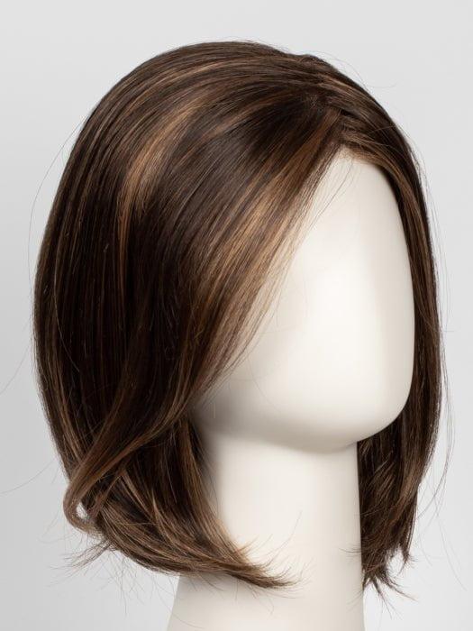 6F27 CARAMEL RIBBON | Dark Brown with Light Red-Gold Blonde Highlights and Tips