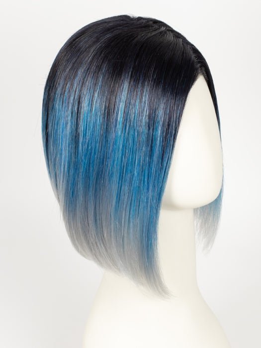 MELTED OCEAN | Slightly off black root with blended deep and light blue base light lavender tone ends