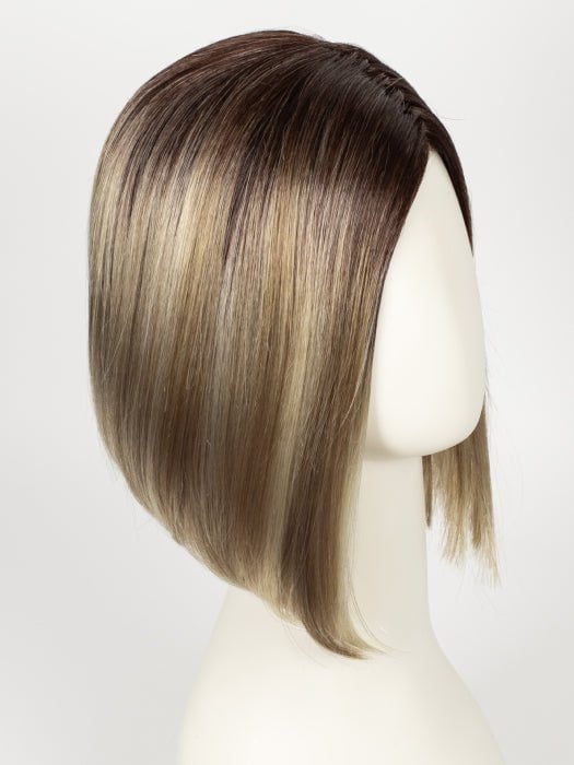 CREAMY TOFFEE LR | Longer rooted dark with light platinum blonde and light honey blonde