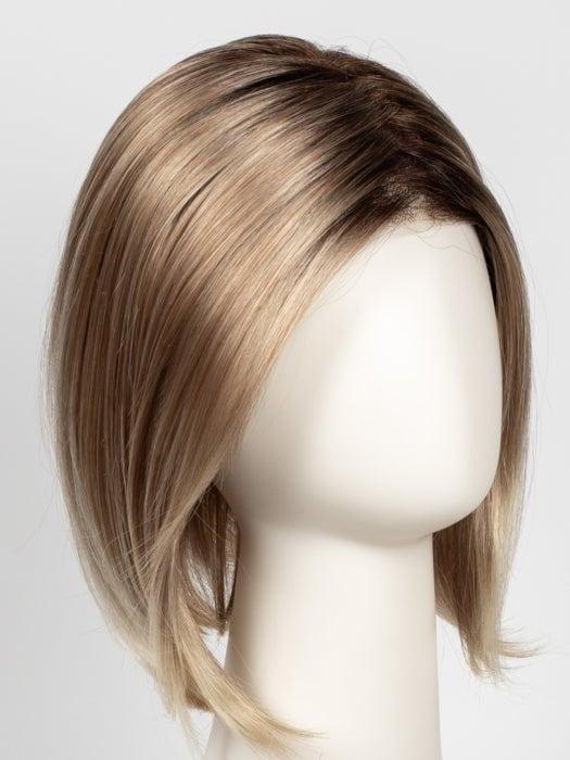 27T613S8 | Medium Natural Red-Gold Blonde and Pale Natural Gold Blonde Blend and Tipped, Shaded with Medium Brown