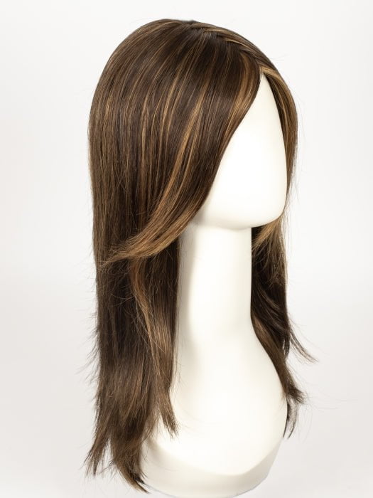 6F27 CARAMEL RIBBON | Dark Brown with Light Red-Gold Blonde Highlights and Tips