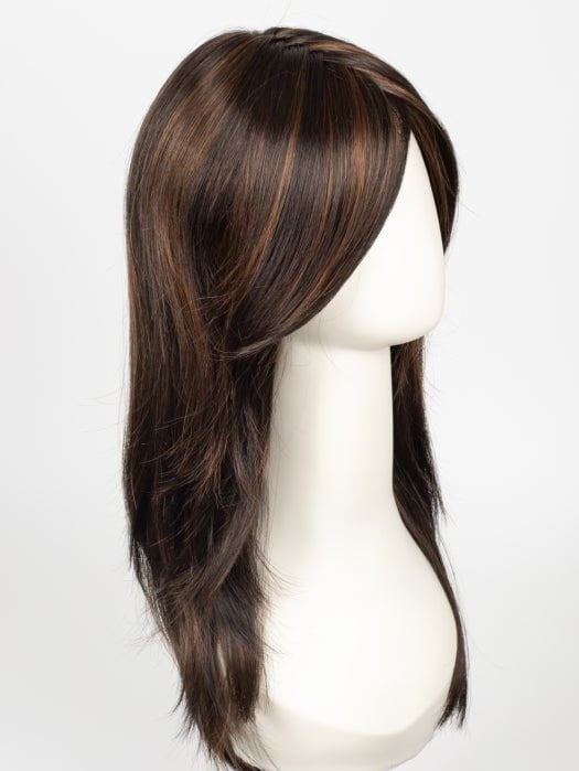 FS4/33/30A MIDNIGHT COCOA | Dark Brown, Medium Red, Medium Natural Red Blonde/Brown Blend with Medium Natural Red Blonde/Brown Blend Bold Highlights