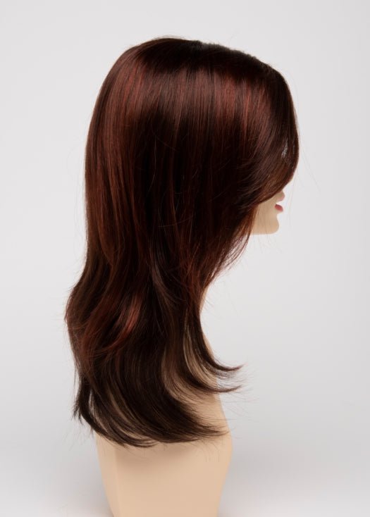 CHOCOLATE CHERRY | Dark Brown roots with overall Medium Brown base with Deep Red highlights