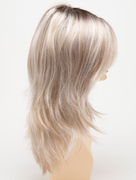 SILKY BEIGE | Light Platinum Blonde with Dark Brown Roots 