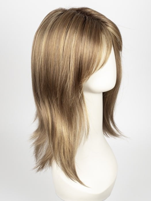 MOCHACCINO R | Rooted Medium Brown with Light Brown Base and Strawberry Blonde Highlights