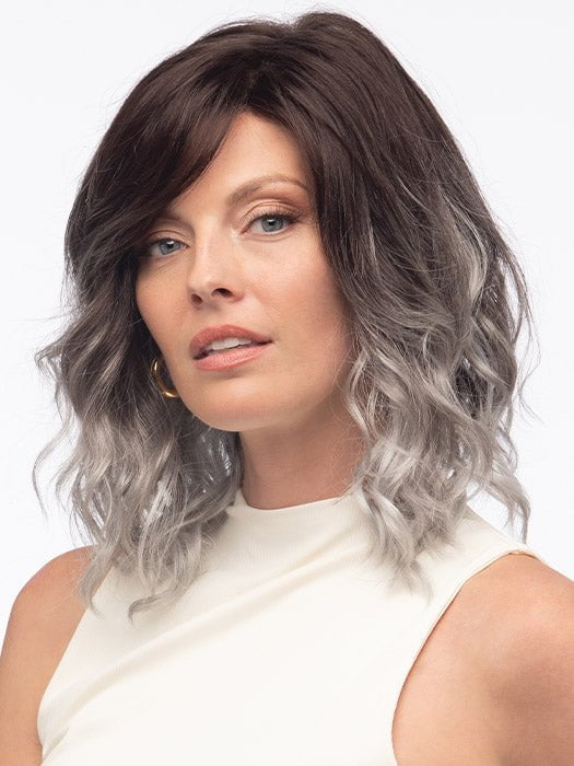 GRAYDIENT-STORM | Dark Brown Roots that Melt into Light Gray and Silver Tones Towards the Ends