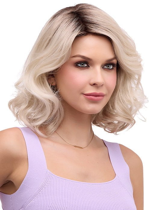 BRITTANEY by Envy in PLATINUM SHADOW | Light Blonde with Dark Roots