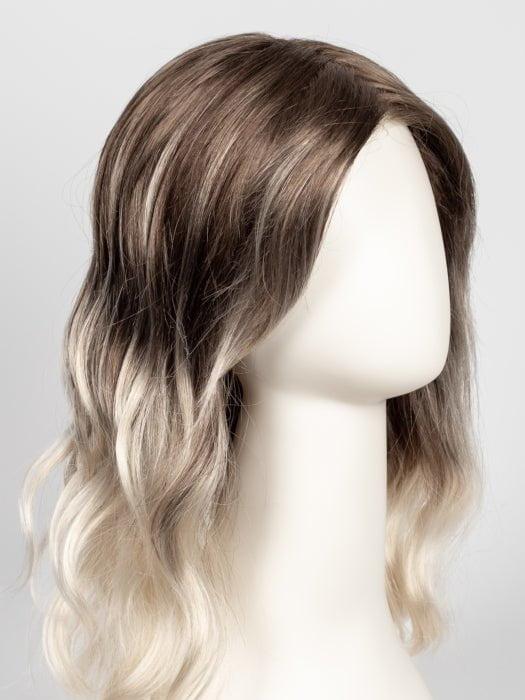 S18-60/102RO SOLSTICE | Cascading Ombre Shade | Cool, Dark Roots gradually lighten to a Shock of Patinum Blonde