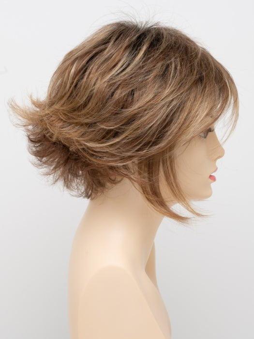 GOLDEN NUTMEG | Medium Brown roots with overall Warm Cinnamon base and Golden Blonde hightlights