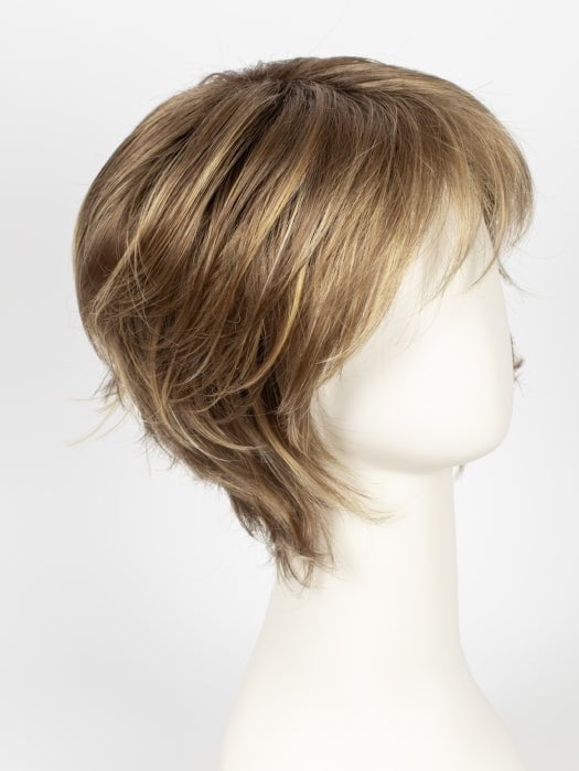 MOCHACCINO R | Rooted Medium Brown with Light Brown Base and Strawberry Blonde Highlights