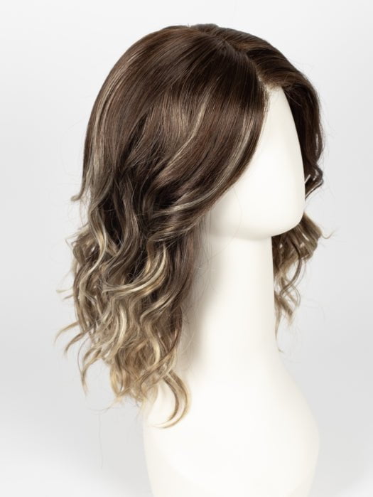 AMERICANO | Dark Brown Base with Medium Golden Brown, Pale Blonde, and Platinum Blonde Highlights