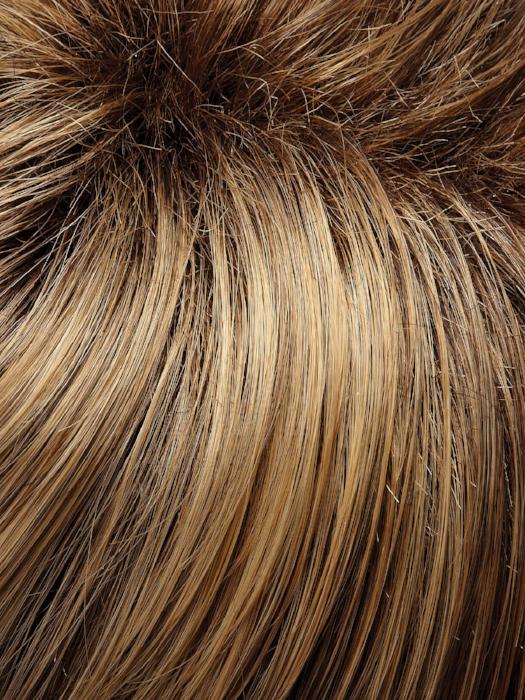 24BT18S8 | Medium Natural Ash and Light Natural Gold Blonde Blend, Shaded with Medium Brown