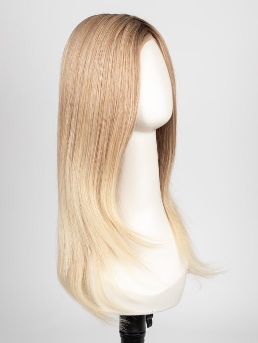 27T613S8 | Medium Natural Red-Gold Blonde and Pale Natural Gold Blonde Blend and Tipped, Shaded with Medium Brown