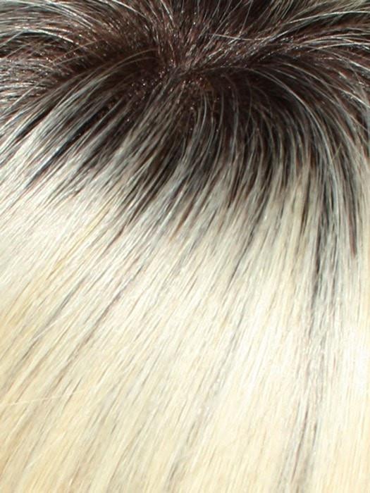 613/102S8 | Pale Natural Gold Blonde and Pale Platinum Blonde Blend, Shaded with Medium Brown