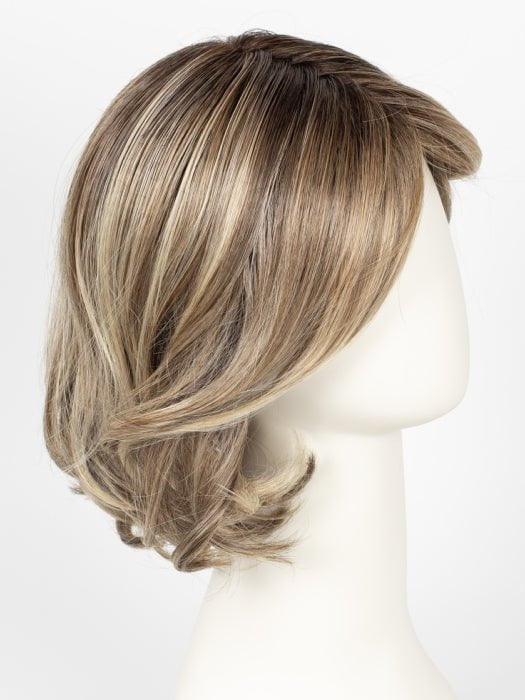 RL12/22SS SHADED CAPPUCCINO | Light Golden Brown Evenly Blended with Cool Platinum Blonde Highlights and Dark Roots