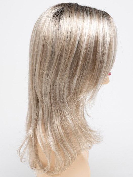 SILKY BEIGE | Light Platinum Blonde with Dark Brown Roots 