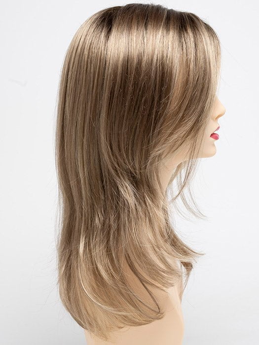 SAHARA BLONDE | Softer Dark Blonde with Light Golden Blonde, and features Chestnut Roots