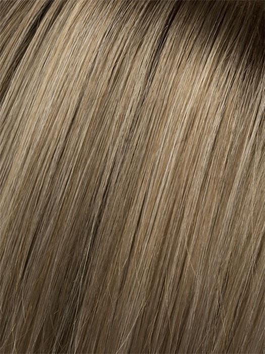 CHAMPAGNE ROOTED | Light Beige Blonde,  Medium Honey Blonde, and Platinum Blonde blend with Dark Roots