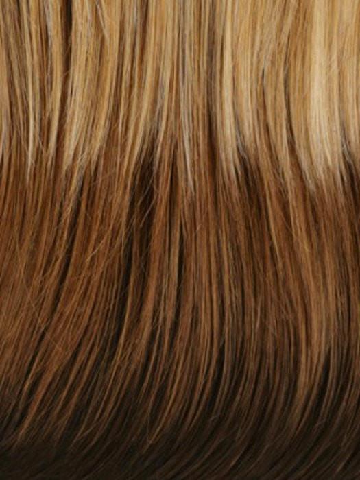 GM632 | Gradual Mix OMBRE Color. Reddish Brown Top, Reddish Auburn Middle, and Holden Platinum Blonde Bottom