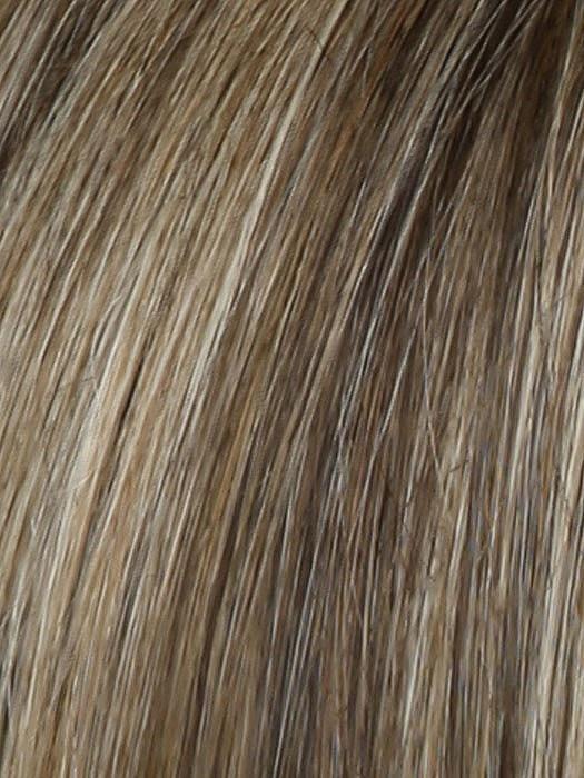 RL12/22SS SHADED CAPPUCCINO | Light Golden Brown Evenly Blended with Cool Platinum Blonde Highlights and Dark Roots