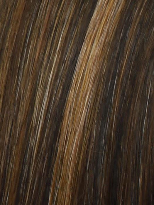 RL8/29SS SHADED HAZELNUT | Warm Medium Brown Evenly Blended with Ginger Blonde and Dark Roots