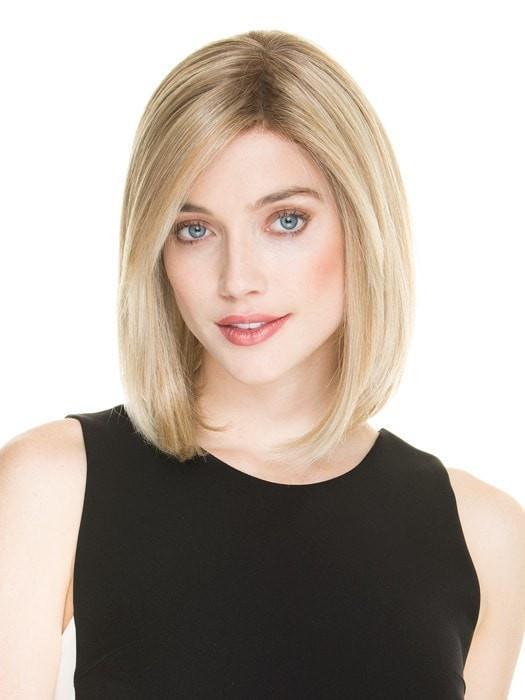 SPIRIT by Ellen Wille in CHAMPAGNE ROOTED | Light Beige Blonde,  Medium Honey Blonde, and Platinum Blonde Blend with Dark Roots	